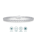 Moissanite Tennis Bracelet | S925 Silver | 45 VVS1 D-Color Stones | GRA Certified | Charmsolo