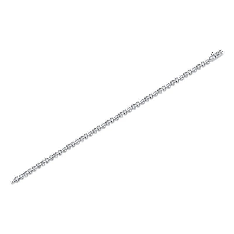 Moissanite Tennis Bracelet | S925 Silver | 45 VVS1 D-Color Stones | GRA Certified | Charmsolo