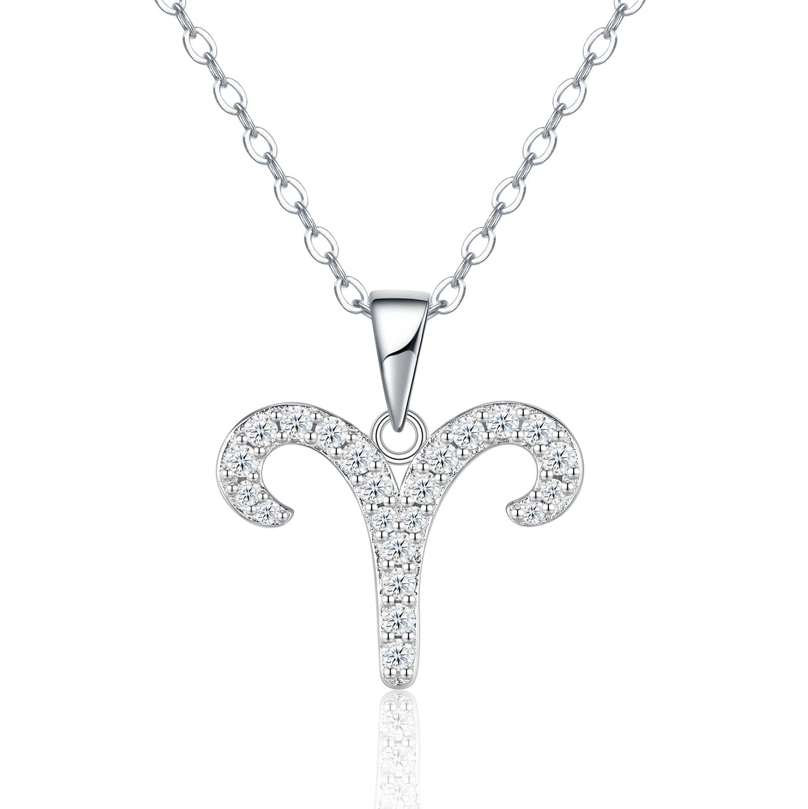 Moissanite Zodiac Sign Pendant Necklace | 925 Sterling Silver O-Chain | All 12 Signs – Charmsolo