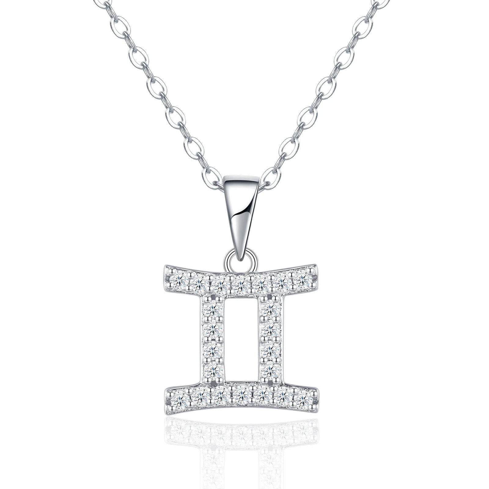 Moissanite Zodiac Sign Pendant Necklace | 925 Sterling Silver O-Chain | All 12 Signs – Charmsolo