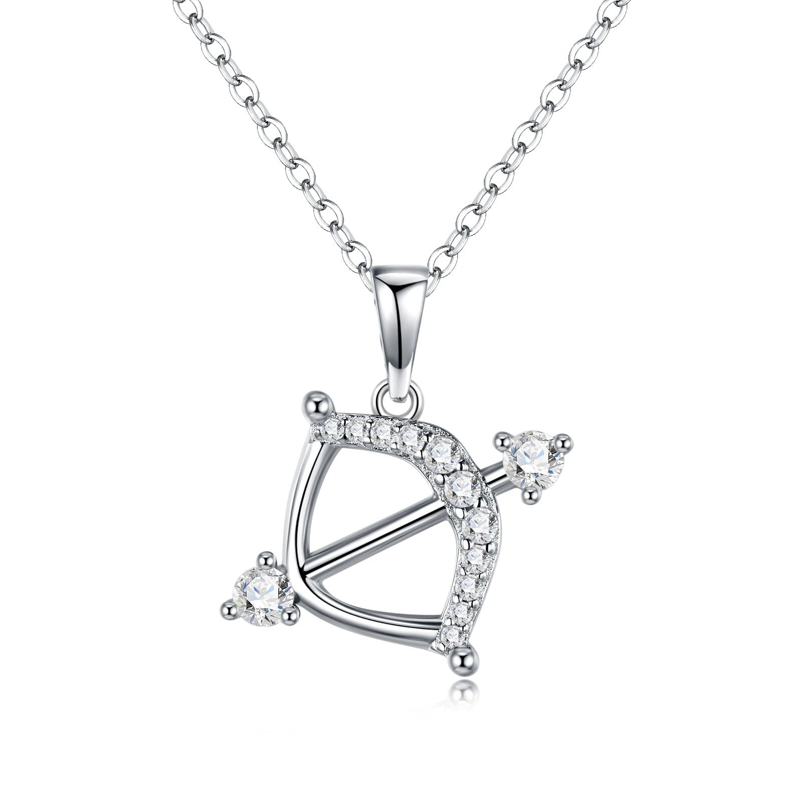 Moissanite Zodiac Sign Pendant Necklace | 925 Sterling Silver O-Chain | All 12 Signs – Charmsolo