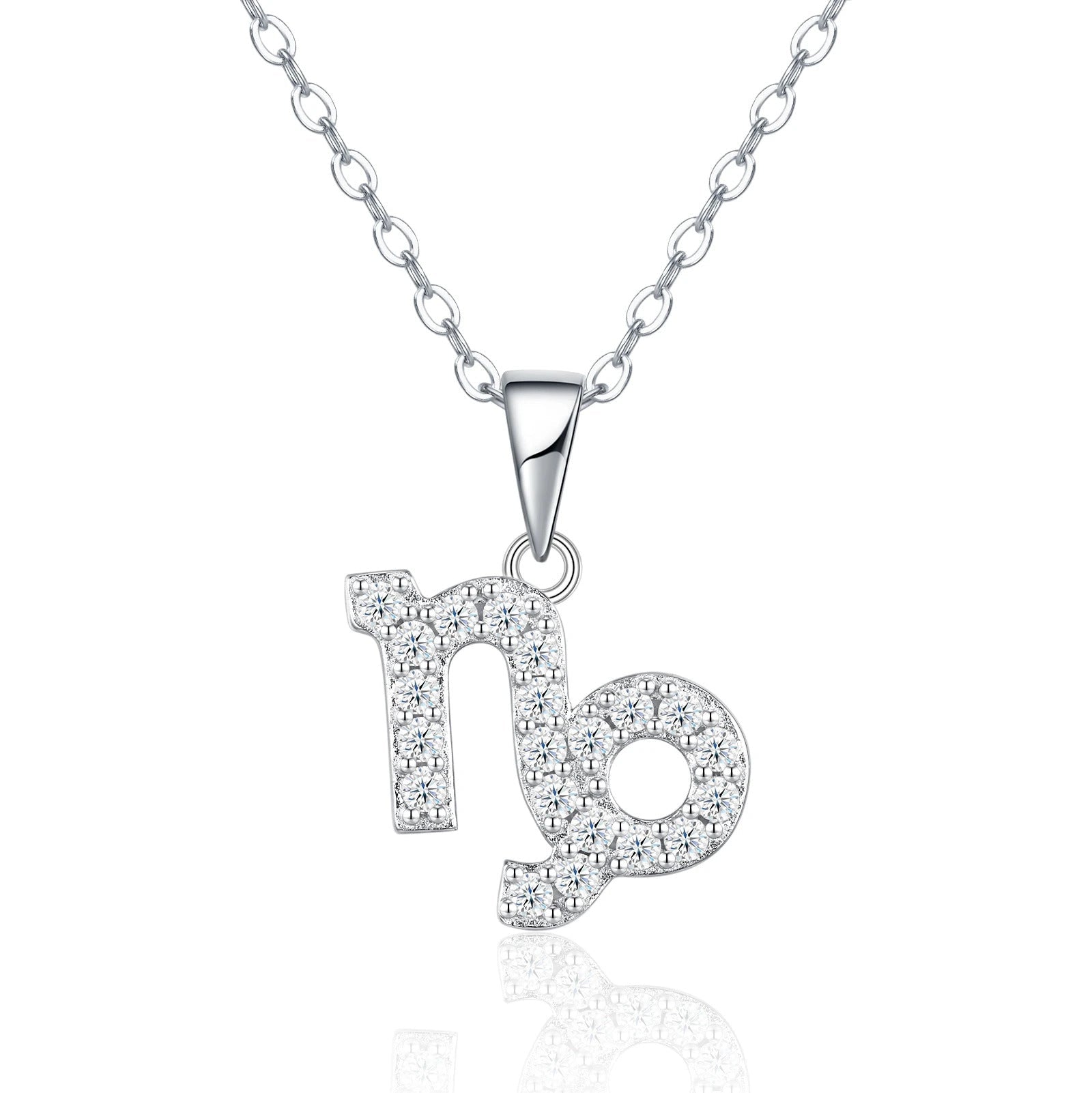 Moissanite Zodiac Sign Pendant Necklace | 925 Sterling Silver O-Chain | All 12 Signs – Charmsolo