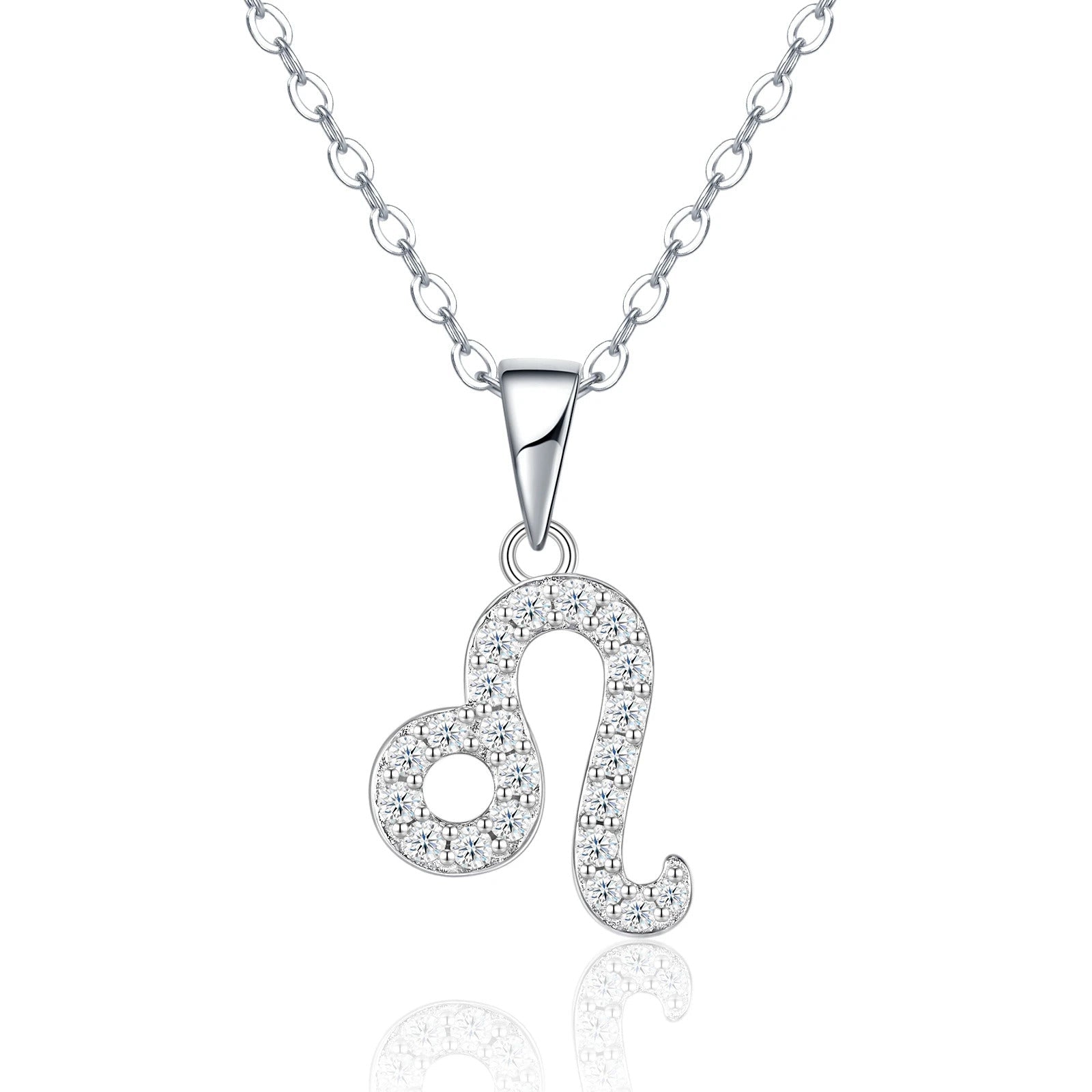 Moissanite Zodiac Sign Pendant Necklace | 925 Sterling Silver O-Chain | All 12 Signs – Charmsolo