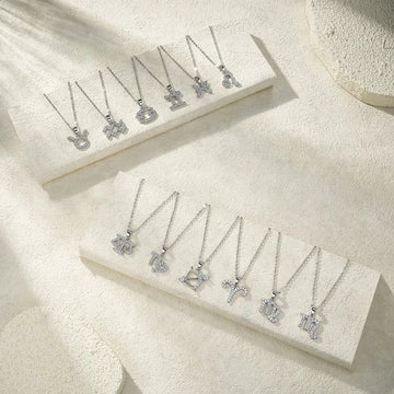 Moissanite Zodiac Sign Pendant Necklace 