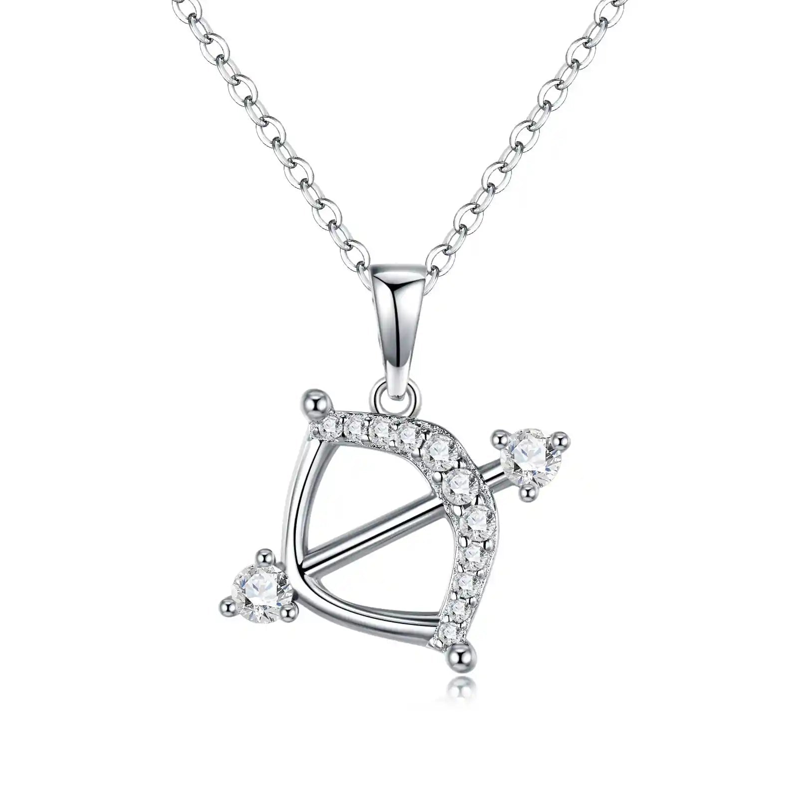 Moissanite Zodiac Sign Pendant Necklace | 925 Sterling Silver O-Chain | All 12 Signs – Charmsolo