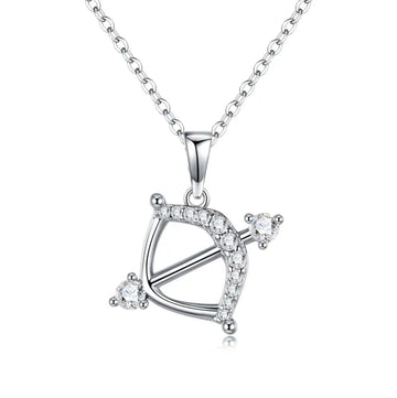 Moissanite Zodiac Sign Pendant Necklace | 925 Sterling Silver O-Chain | All 12 Signs – Charmsolo