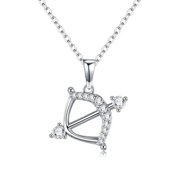 Moissanite Zodiac Sign Pendant Necklace | 925 Sterling Silver O-Chain | All 12 Signs – Charmsolo