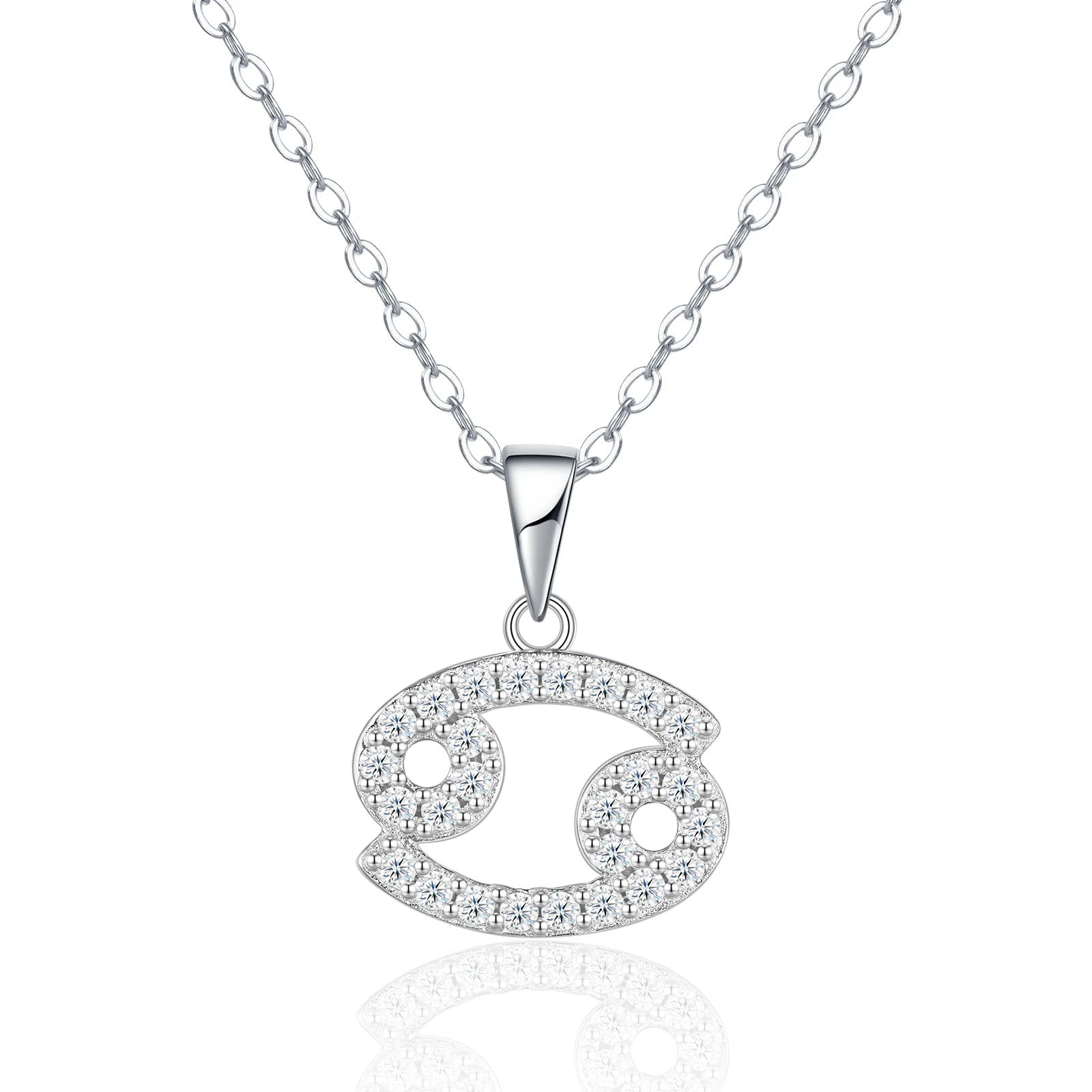 Moissanite Zodiac Sign Pendant Necklace | 925 Sterling Silver O-Chain | All 12 Signs – Charmsolo