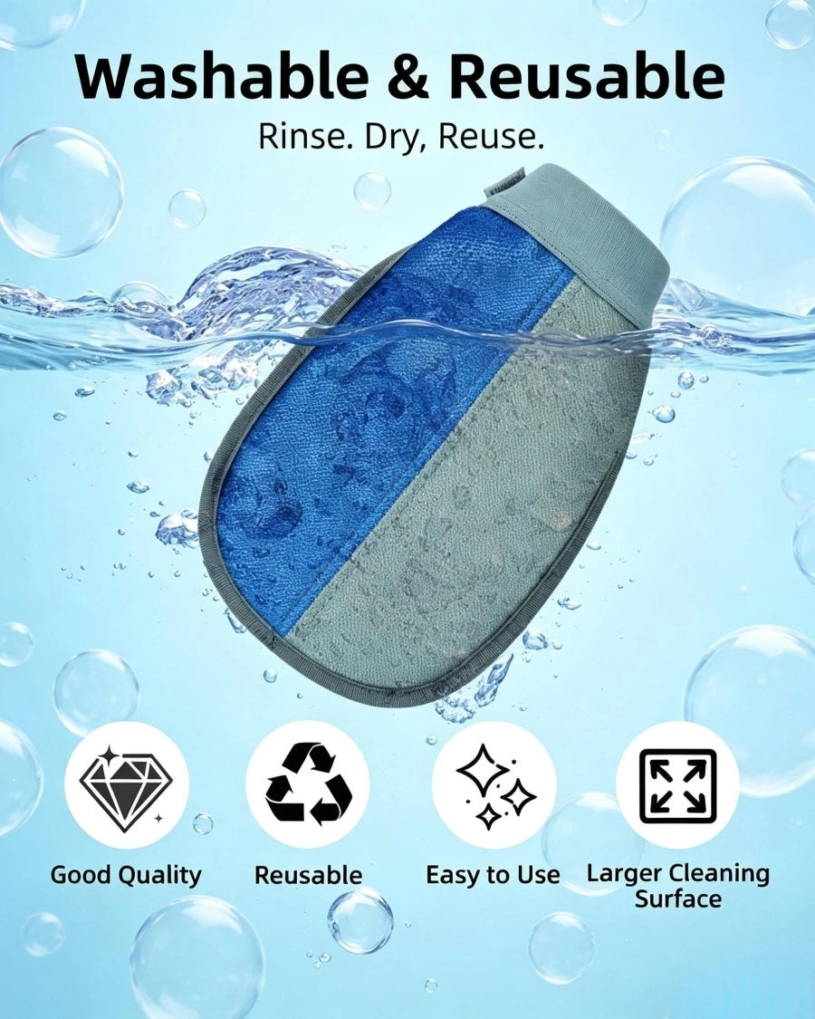 Reusable Static Pet Hair Remover Glove Breathable Mesh Back For Sofa Clothing Pet Bed