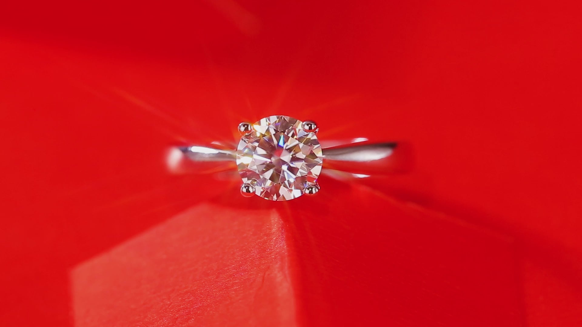 1ct D VVS1 Moissanite 4-Prong Ring 925 Silver GRA Certificate Free Engraving Gift Box