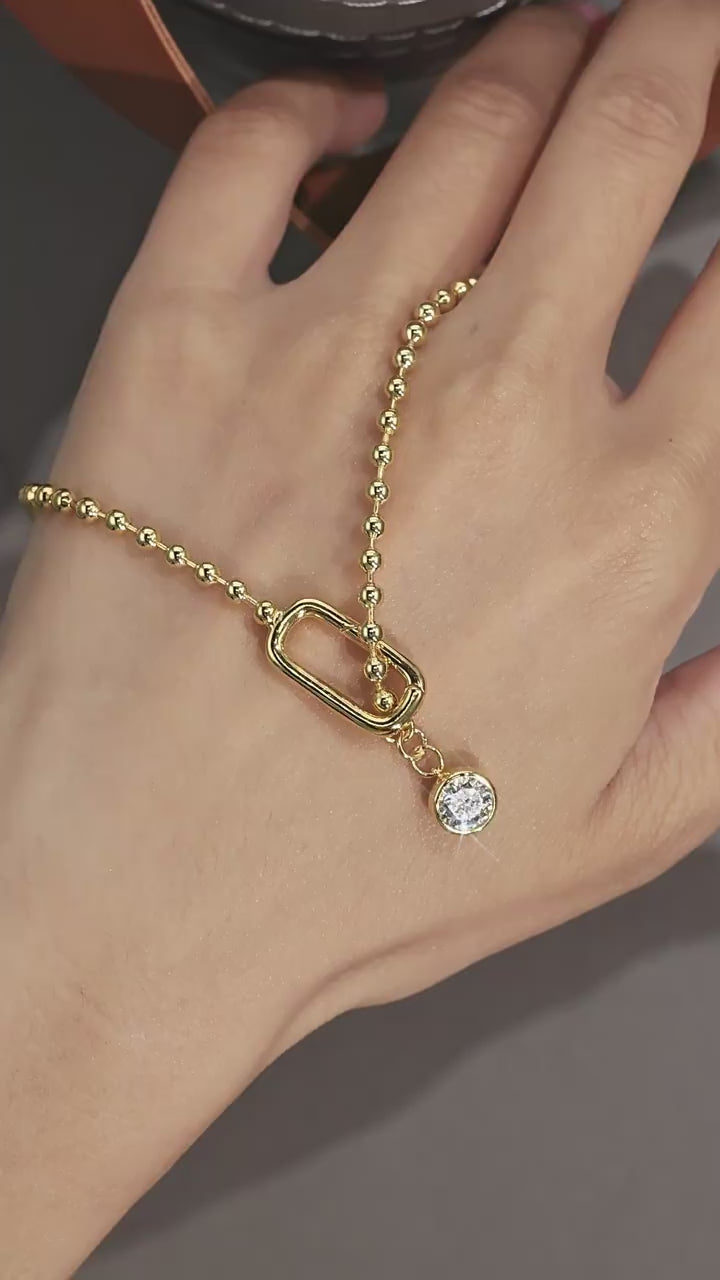 Moissanite Y-Shape Snake Chain Necklace | S925 Silver 18K Gold Plated | 6.5mm VVS1 D-Color | GRA Certified | Charmsolo
