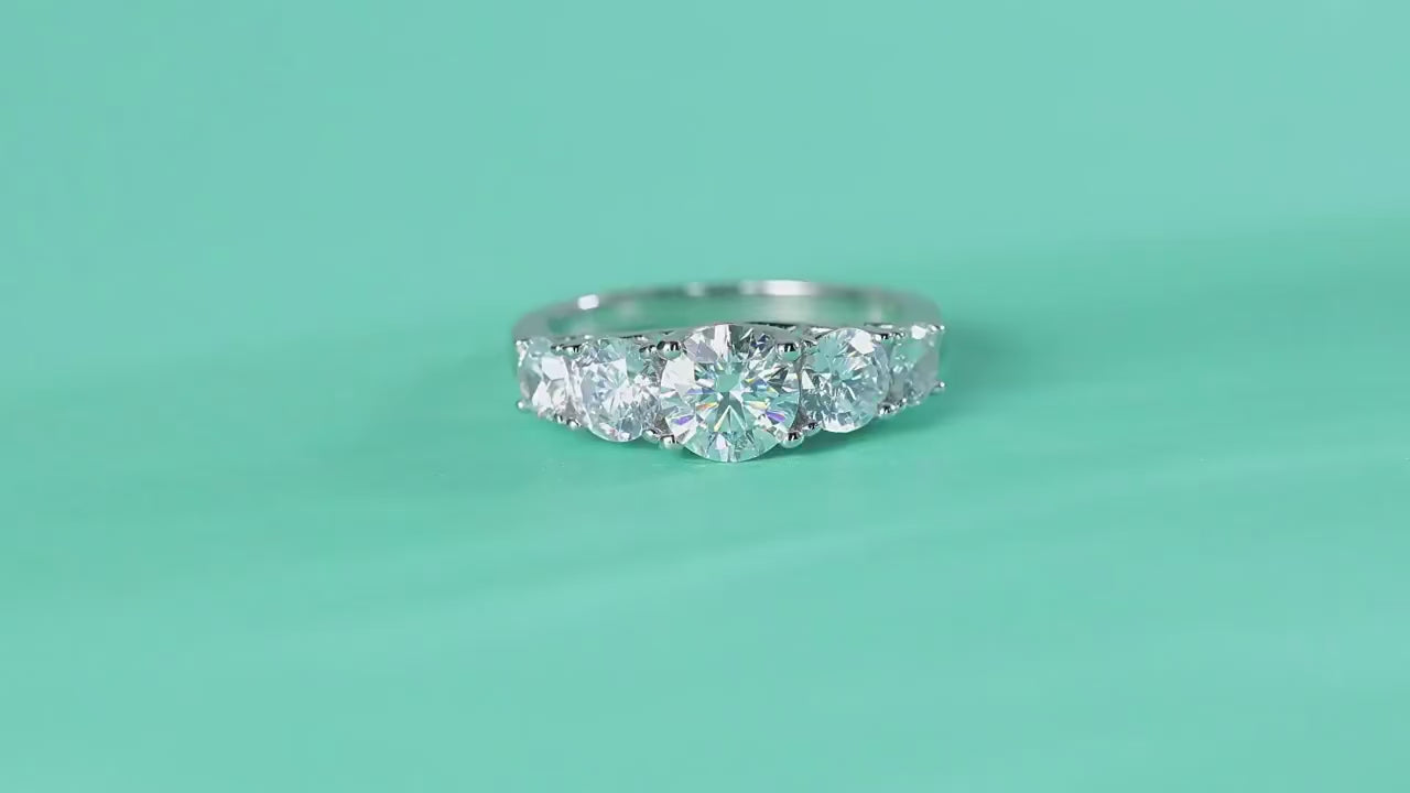 Moissanite Cocktail Ring 925 Silver – 1ct VVS1 D Color 8H8A + Zircon Accents