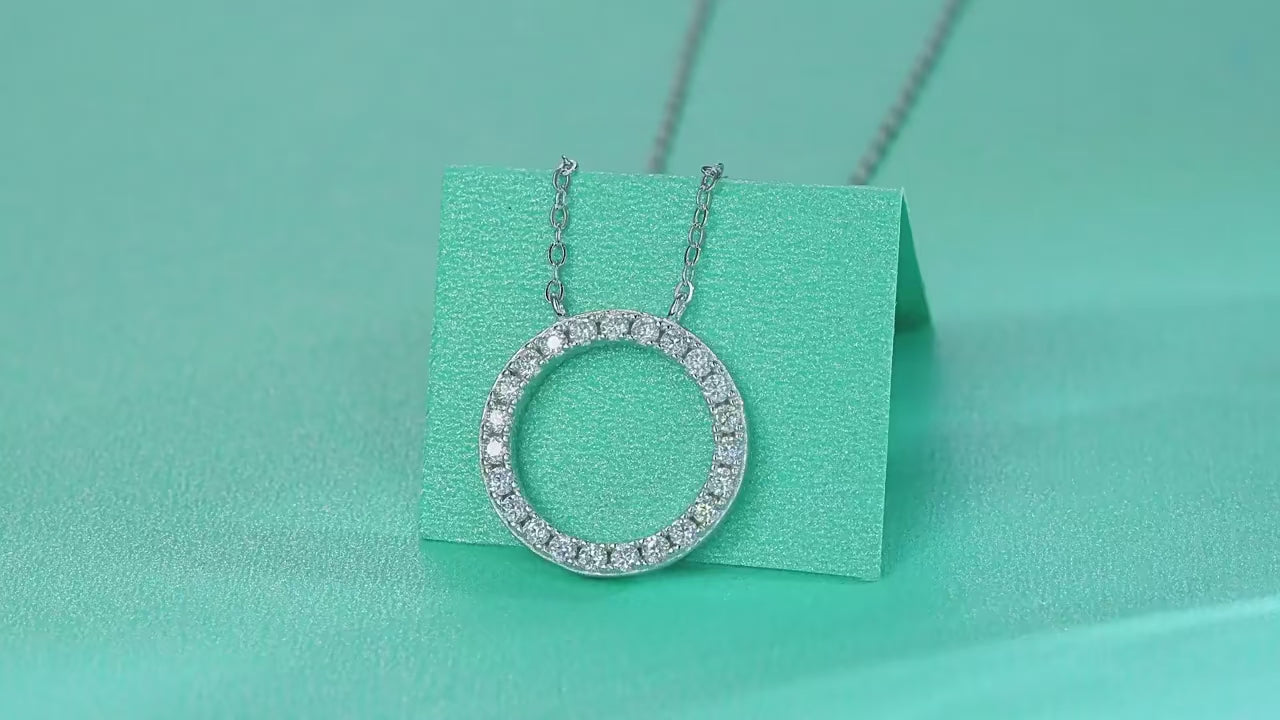 Moissanite Multi-Layer Geometric Cross Chain Necklace 925 Silver – 23 Stones | Charmsolo