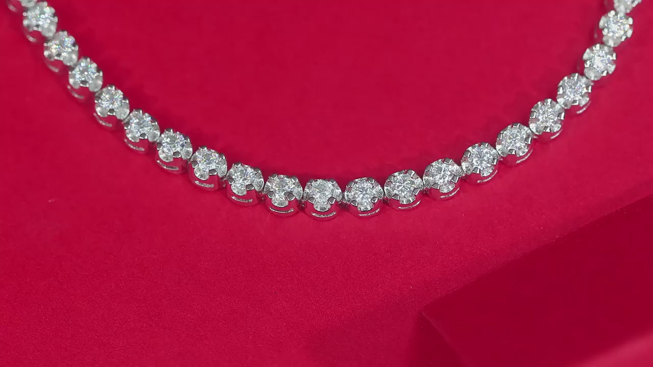 Moissanite Tennis Bracelet | S925 Silver | 45 VVS1 D-Color Stones | GRA Certified | Charmsolo