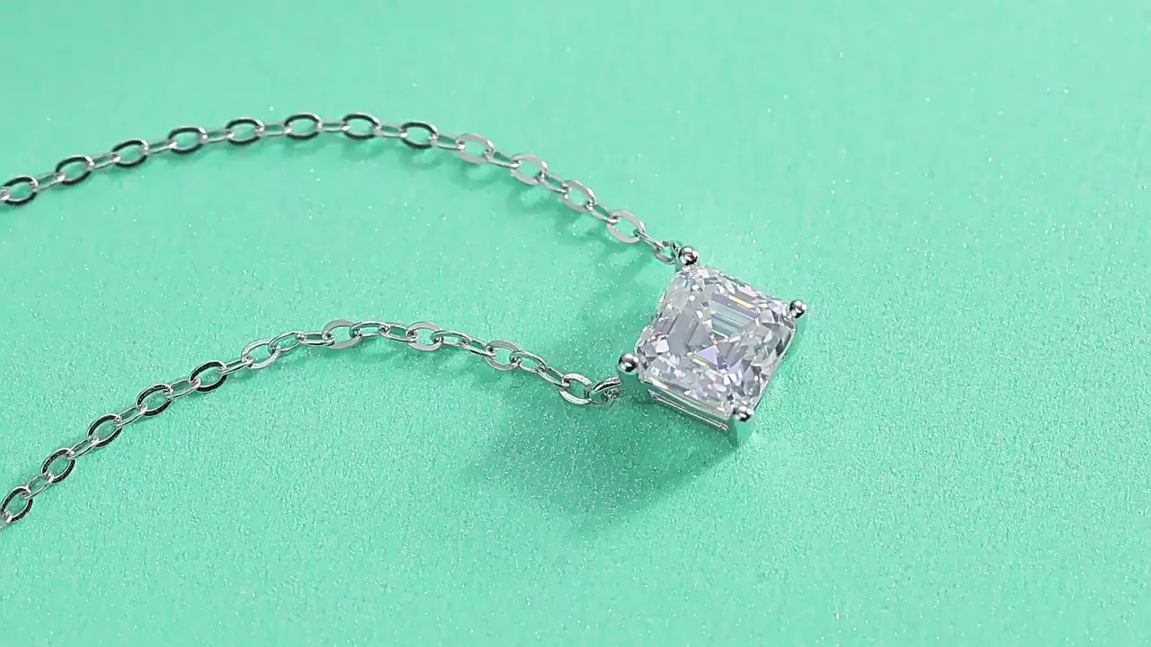Moissanite Cross Chain Pendant Necklace | S925 Silver 18K Gold Plated | 5.5mm VVS1 D-Color | Hypoallergenic